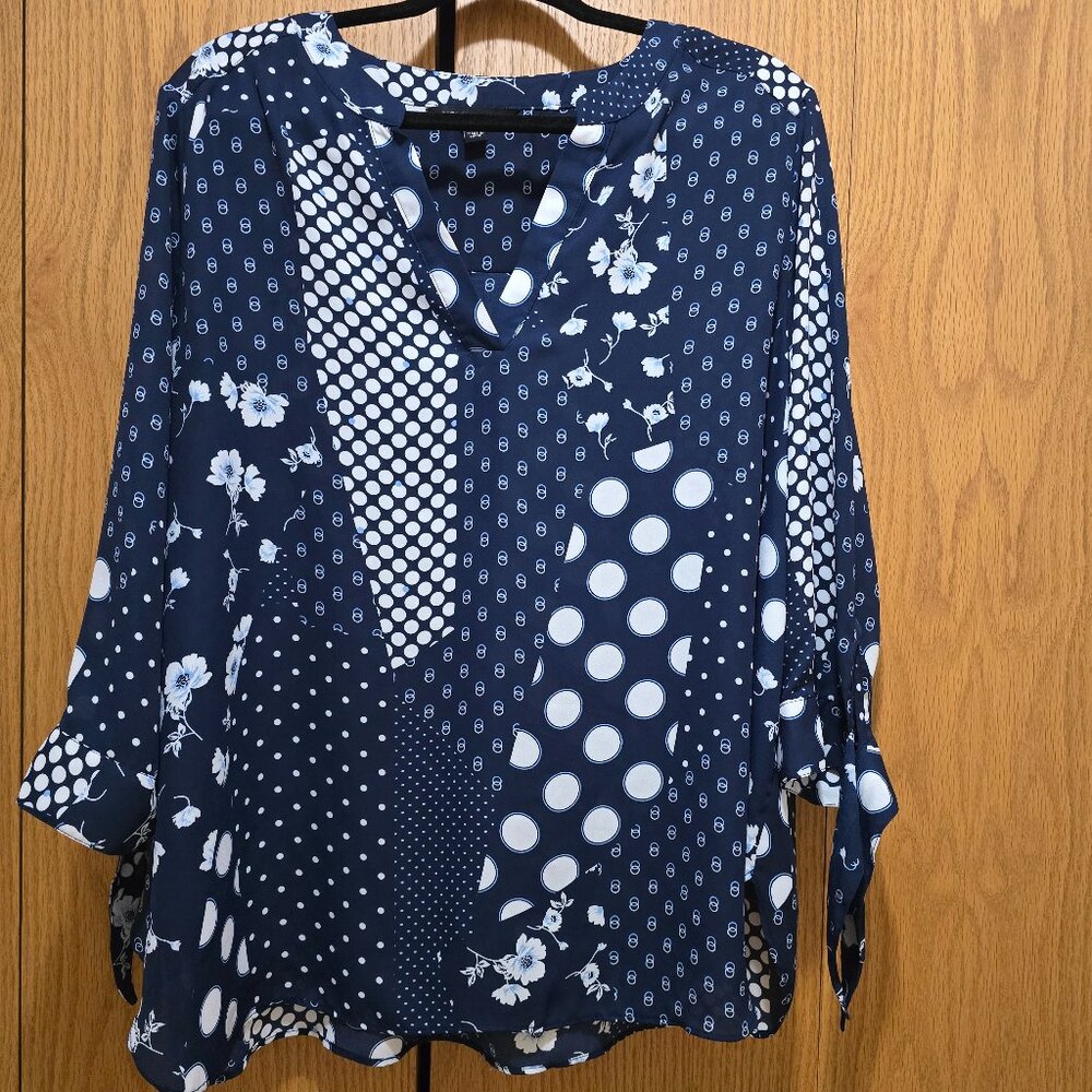 Women's Zac & Rachel 3/4 sleeve blouse  sz 2X